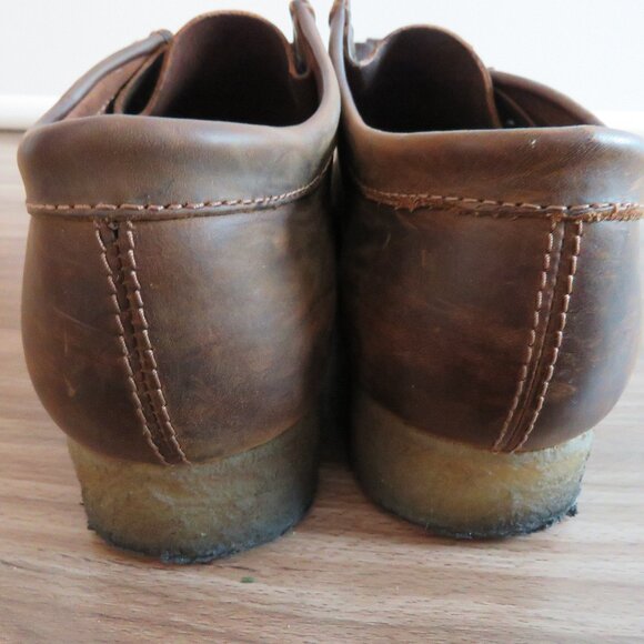 CLARKS ORIGINALS Wallabee Chukka Shoes in Brown Leather - Men's Size US 9 - Picture 7 of 15